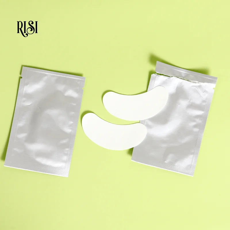 RISI High Quality 50 Pairs Eyelash Extension Hydrogel Patches For Eyelashes 100% No Mold Gel Eye Pads Lashes Extension Supplier