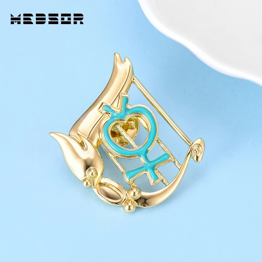 Medsor Anime Sailors Brooch Moon Pin Lapel Bag Backpack Badge Jewelry Gifts for Women Girls Collections