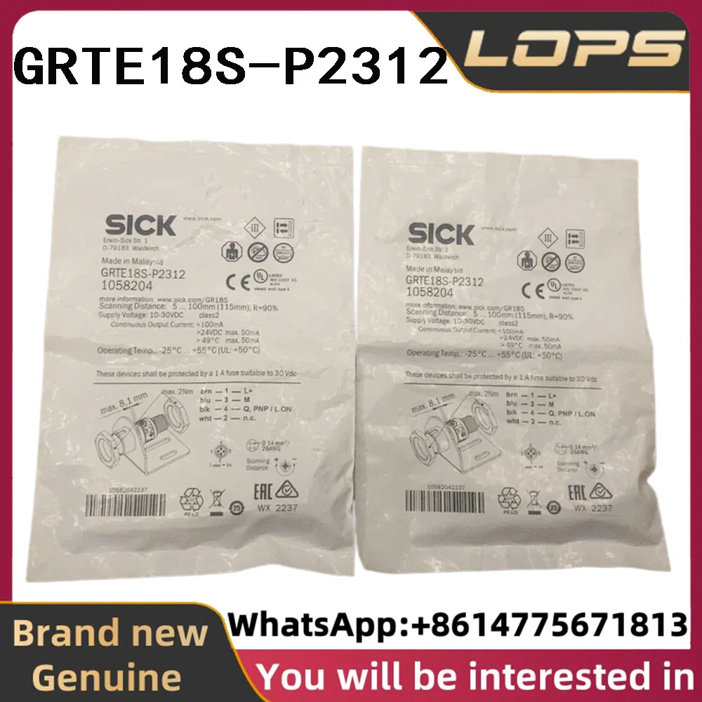 GRTE18S-P2312 Brand new original SICK proximity switch sensor, Order number 1058204, welcome to consult