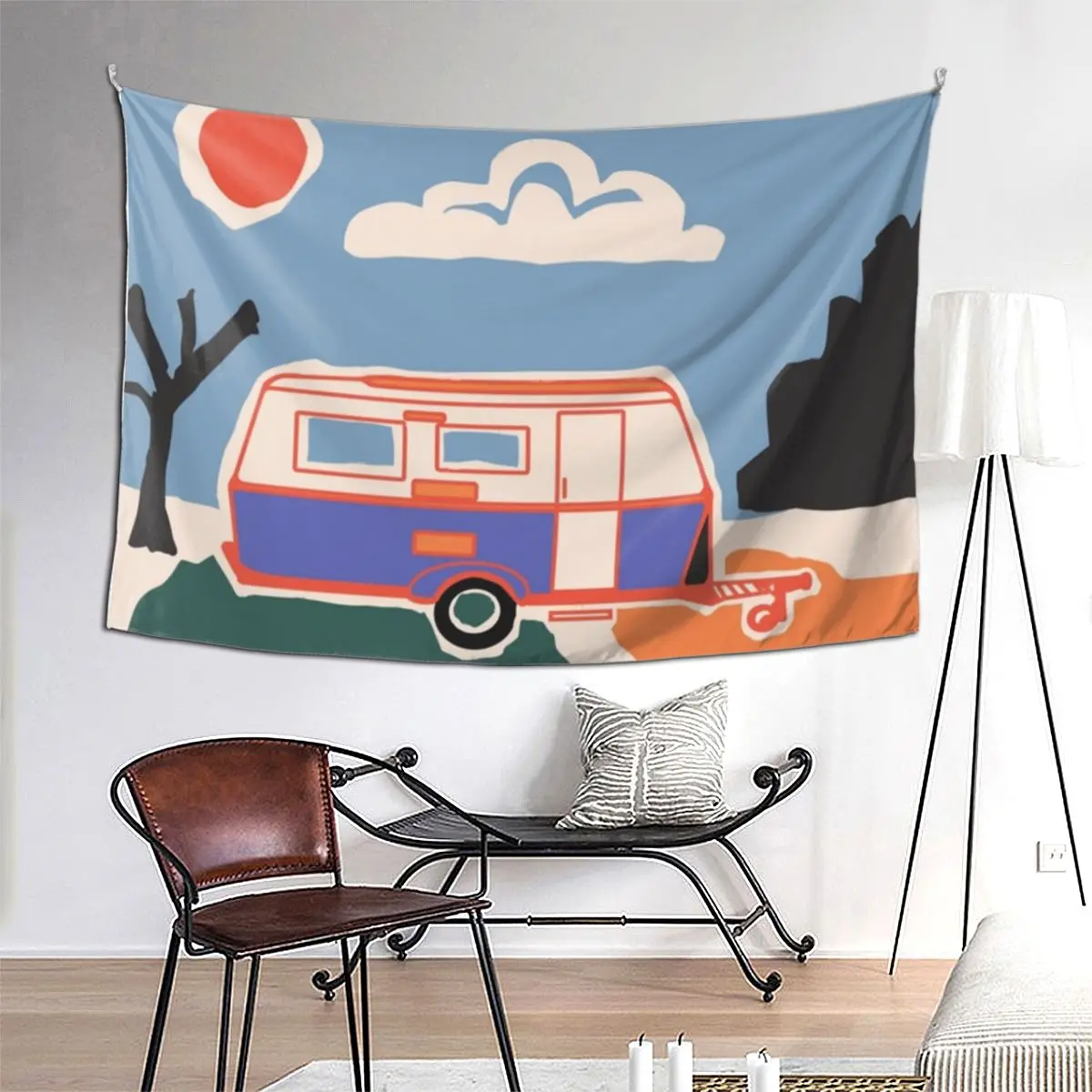 

Ретро Винтаж Гриба Караван Гобелен Забавный Настенный Эстетический Домашний Декор Гобелены для Гостиной Спальни Общежития