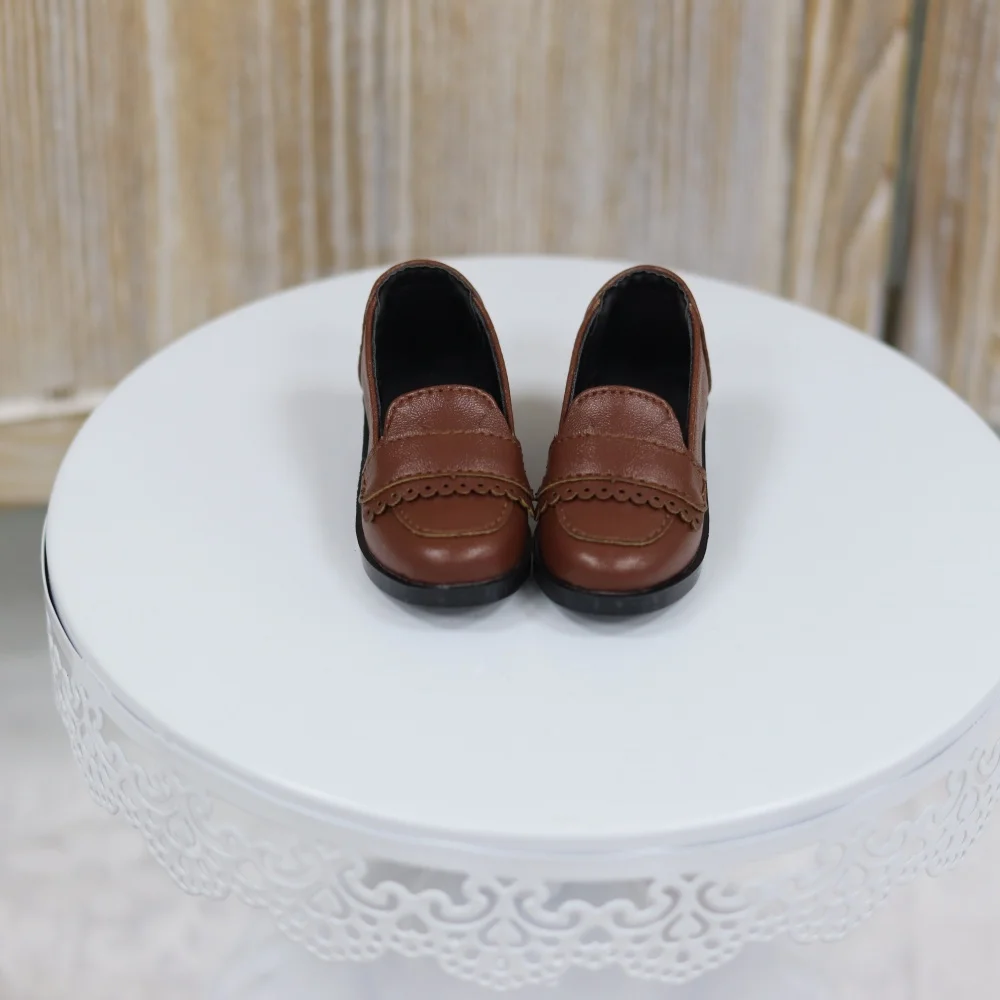 

BJD 1/3 Toys, простые кружевные повседневные кукольные туфли с круглым носком, милые матовые коричневые кожаные туфли для девочек, подарки, аксессуары для кукол