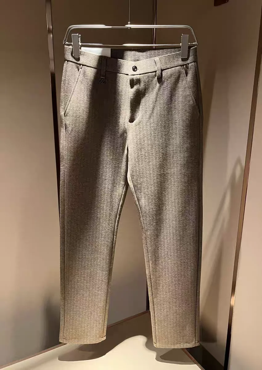 

Italian Sle ZZ Luxury Men's Casual Pants Camere Blend Straight Leg Busin Simple Match All Autumn Winter Faion Trousers