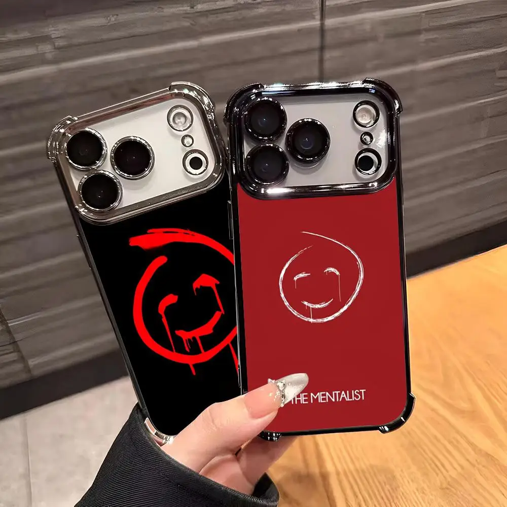 Coque de téléphone M-mentalist pour iPhone 17 Pro 16 15 14 Plus 13 12 11 Pro Max, protection antichute aux quatre coins en silicone souple