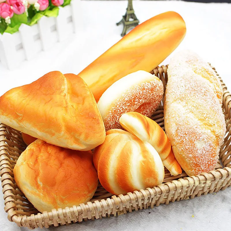 Artificial Bread Simulation Food Model Dollhouse Miniature Breakfast Shop Window Display Photography Props Home Table Decoration