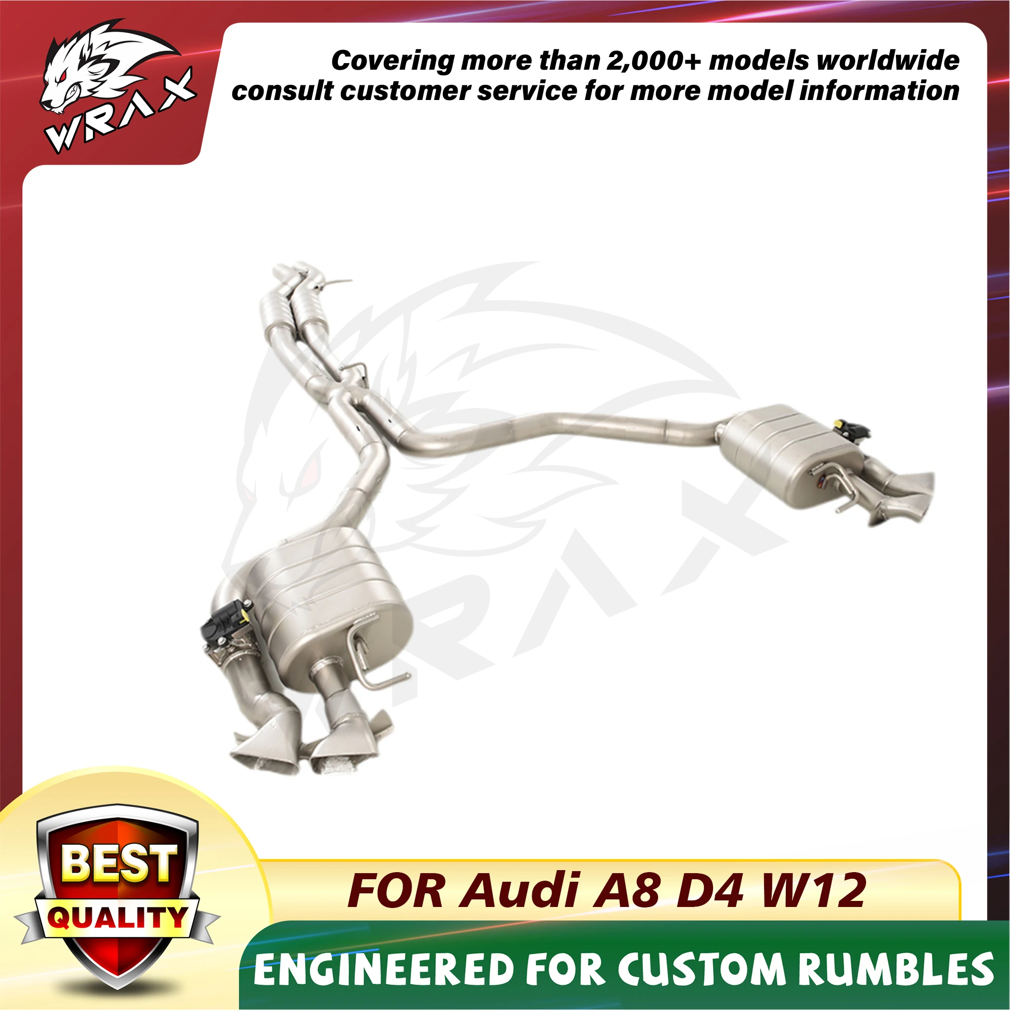 

WRAX Exhaust Control Valve Systems car accessories Valve Catback for Audi A8 D4 W12 erformance Muffler Pipes Valve Auto Parts