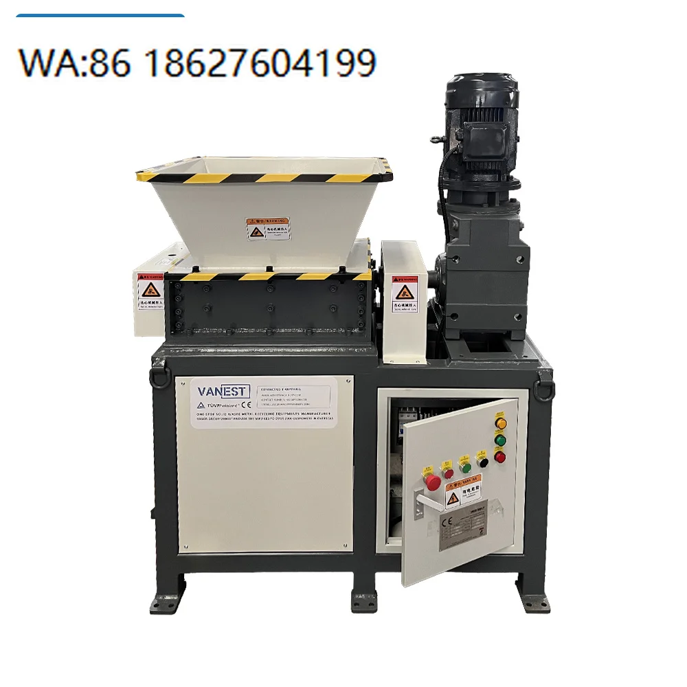 EB400 Multi Material Recycling Shredder, crushes metal steel iron plastic paper grass wood copper carton bottles