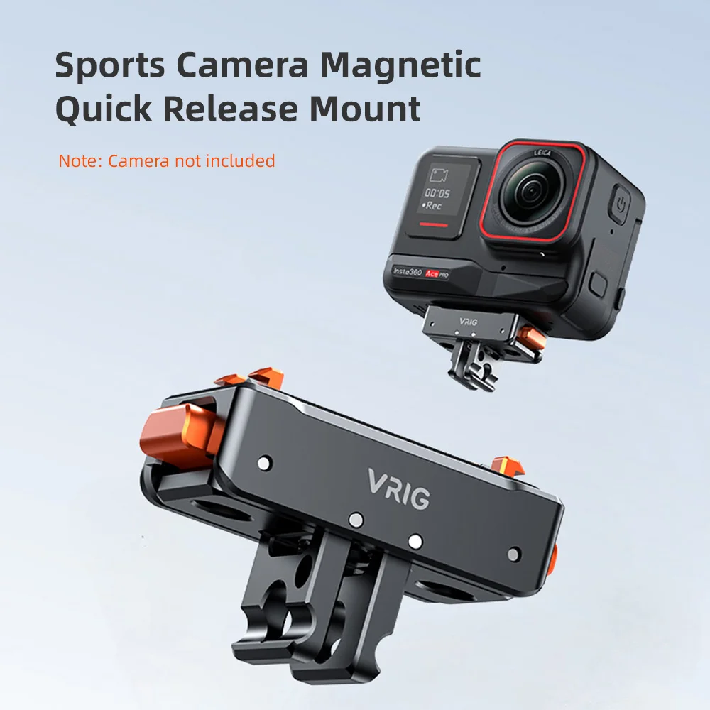 VRIG AC07/ AC10 Sports Camera Quick Release Mount Magnetic Adapter Mount Aluminum Alloy for Insta360 Ace/ Ace Pro GoPro Hero 12