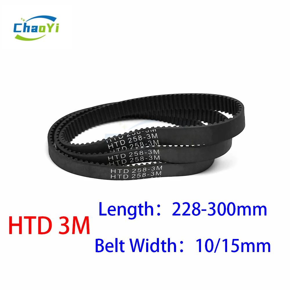 

HTD 3M Timing Belt Length 228 231 234 237 240 243 246 249 252 255 258 261 264 267 270 273 276 279 282 285 288 291 294 297 300mm