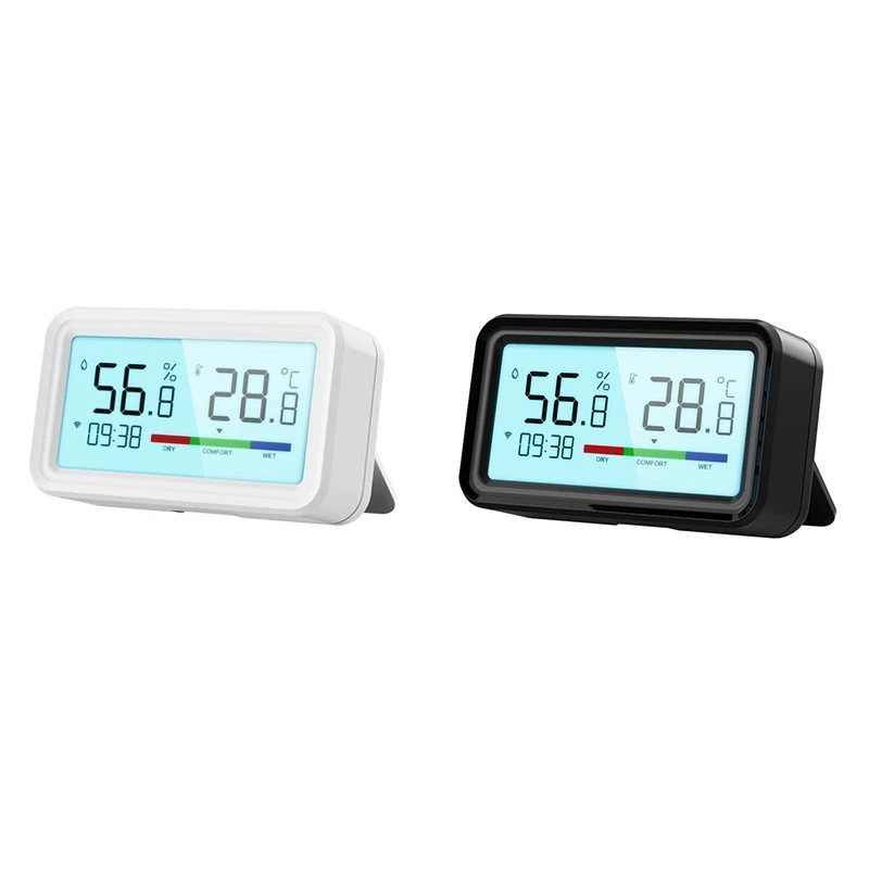 

Retail Tuya Smart Wifi Temperature And Humidity Sensor Wireless Thermometer Hygrometer With LCD Home Remote Linkage Alarm