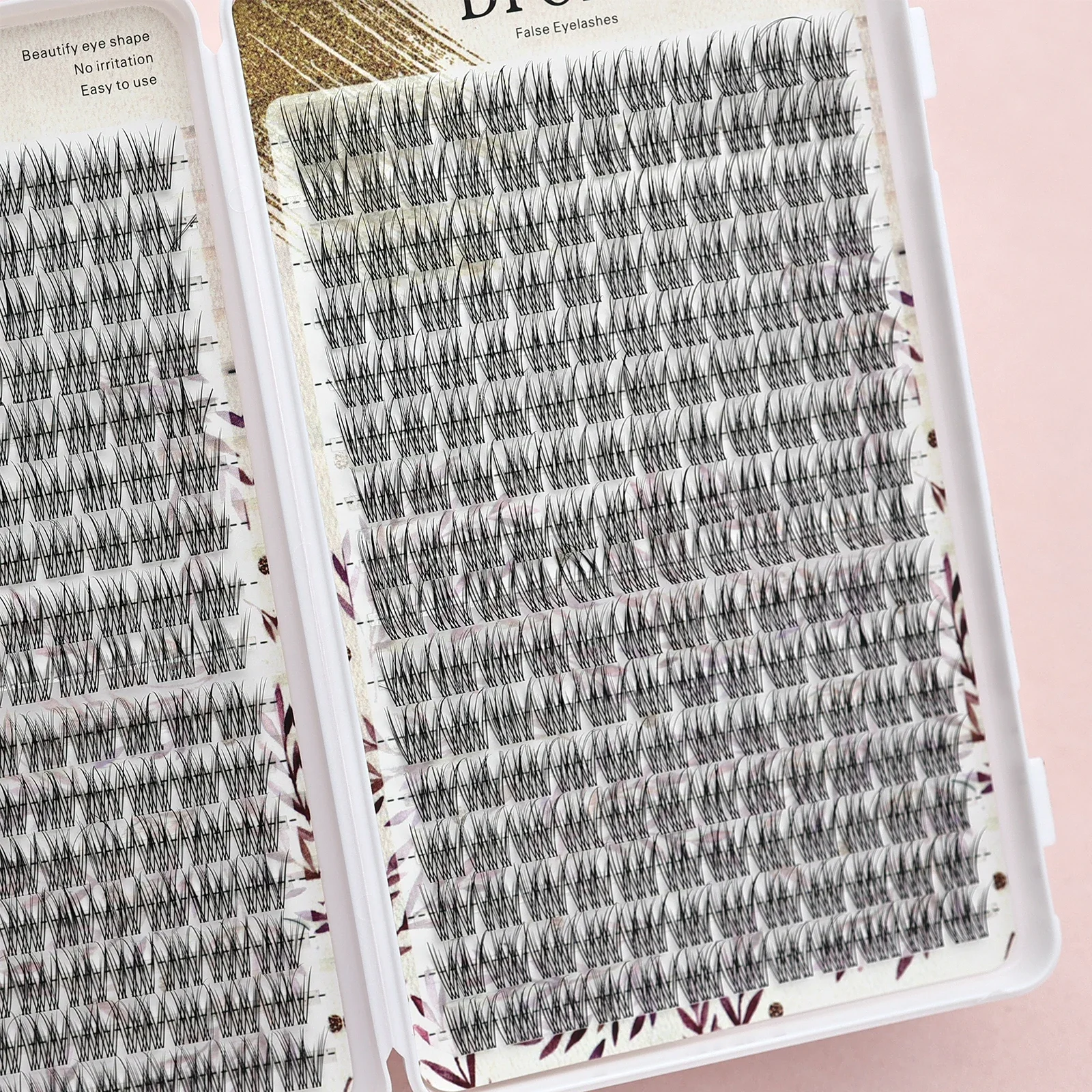 Zachte en lichtgewicht vissenstaart enkele clusterwimpers, 10-12 millimeter - perfect voor dagelijkse make-up en wimperverlenging