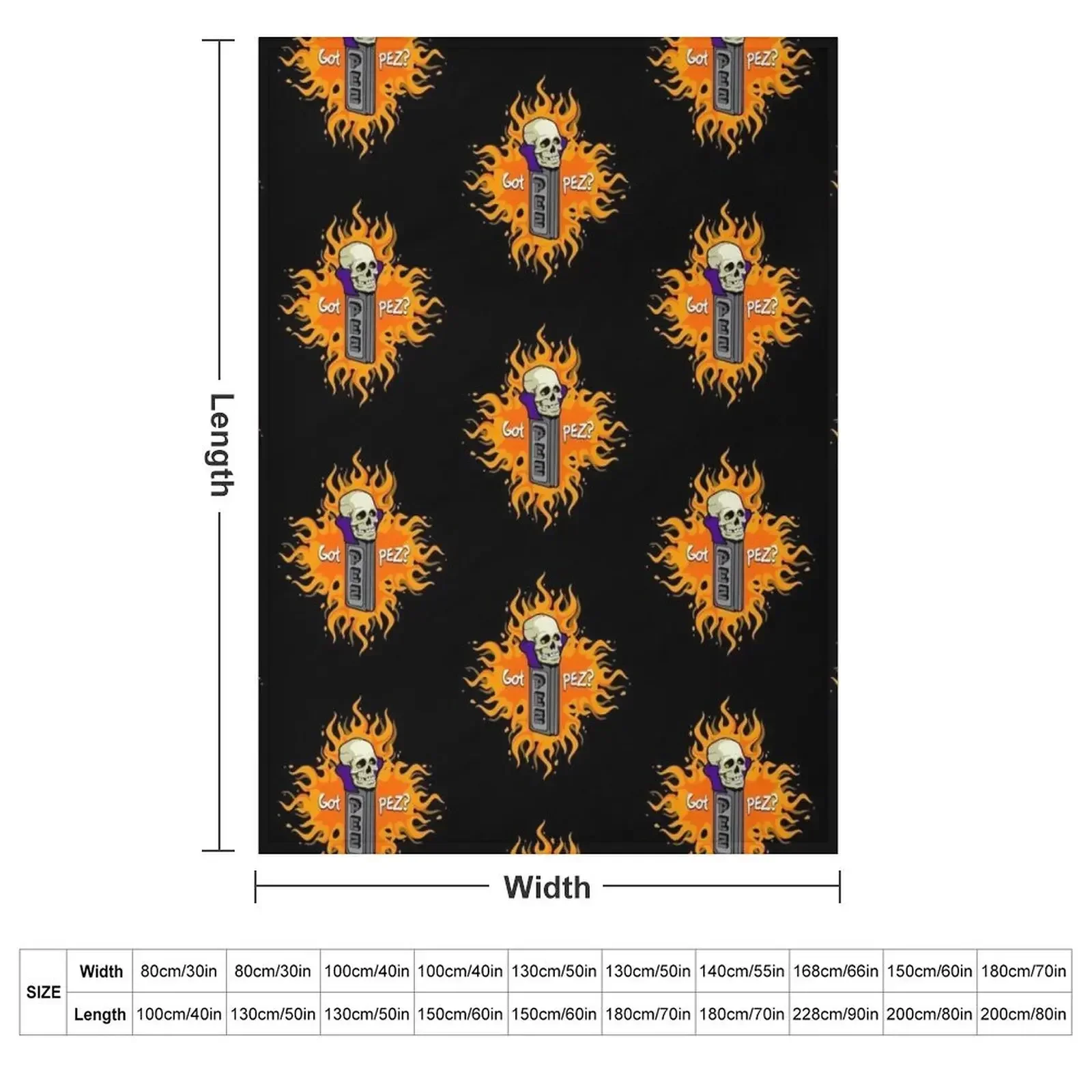Got PEZ Skull on Fire Throw Blanket Bed Fashionable Thin Hair Blankets For Sofas Blankets