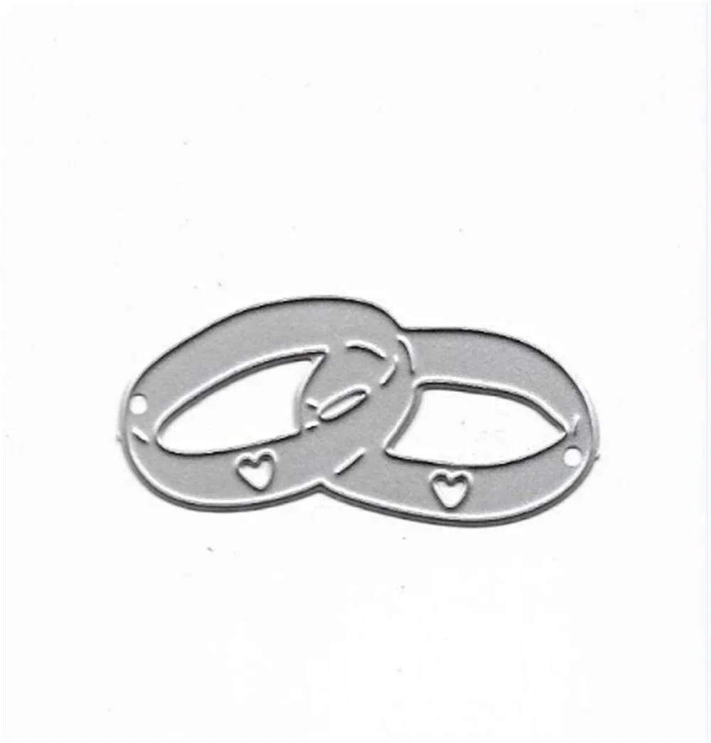 Wedding Rings Metal Cutting Dies Scrapbooking Stamps Craft Embossing Die Cut Making Stencil Template