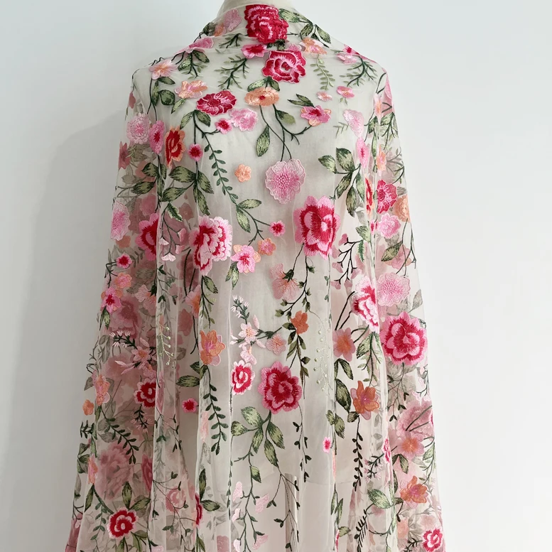 جديد جودة عالية ملونة التدرج صائق نسيج الدانتيل المطرز DIY بها بنفسك فساتين الزفاف اليدوية الملابس فستان الملحقات