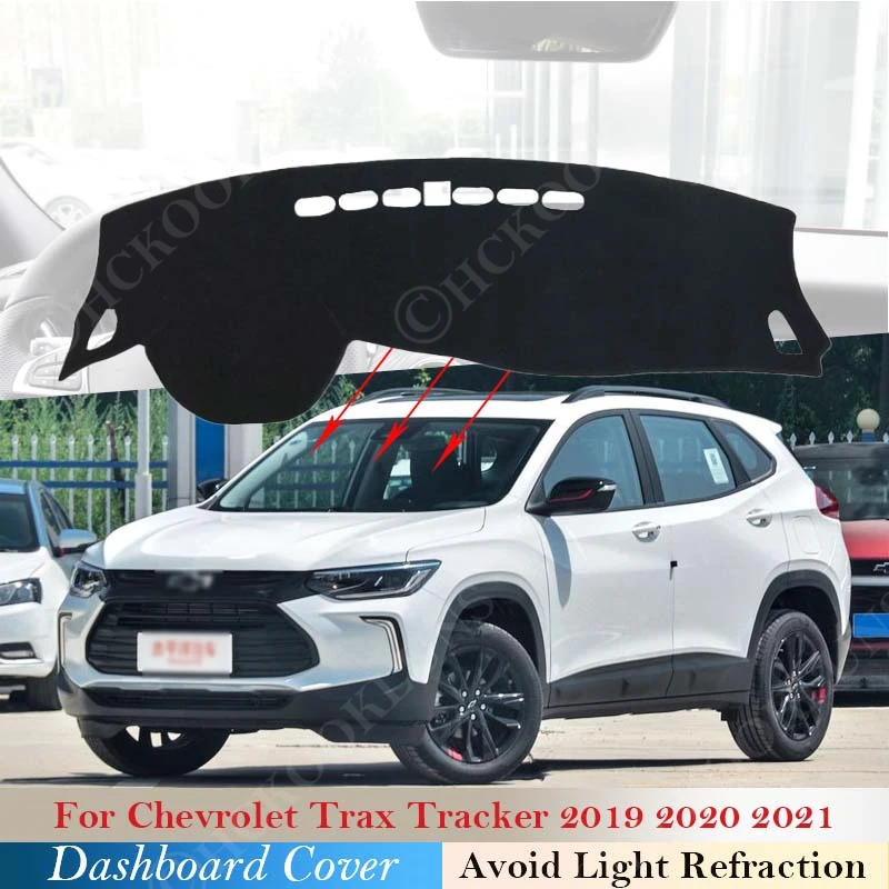 Dashboard Cover Dash Board Mat Carpet Dashmat for Chevrolet Trax Tracker 2019 2020 2021 Pad Sunshade Cushion Cape Car Accessorie