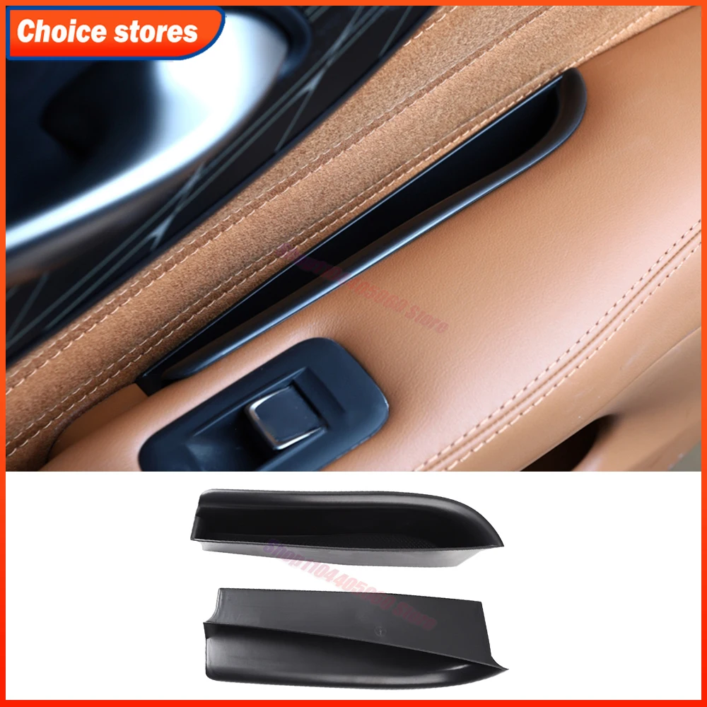 2Pcs ABS Car Door Storage Box Barrel Card Phone Holder for Lexus LS LS500 XF50 2017-2025 Front Door Organizer Auto Accessories