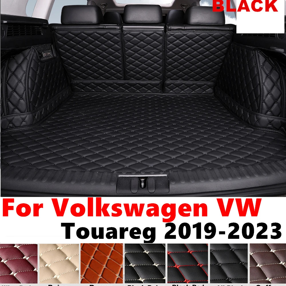 Full Set XPE Car Rear trunk mat for Volkswagen VW Touareg 2023 2022 2021 20 2019 Cargo Liner Protect Cover Tail Boot luggage Pad