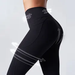 INLUMINE Lycra Upgraded Yoga Pants With Pockets High Waist Butt Lift Sports Leggings Women HighElastic Gym Workout Fitness Tight