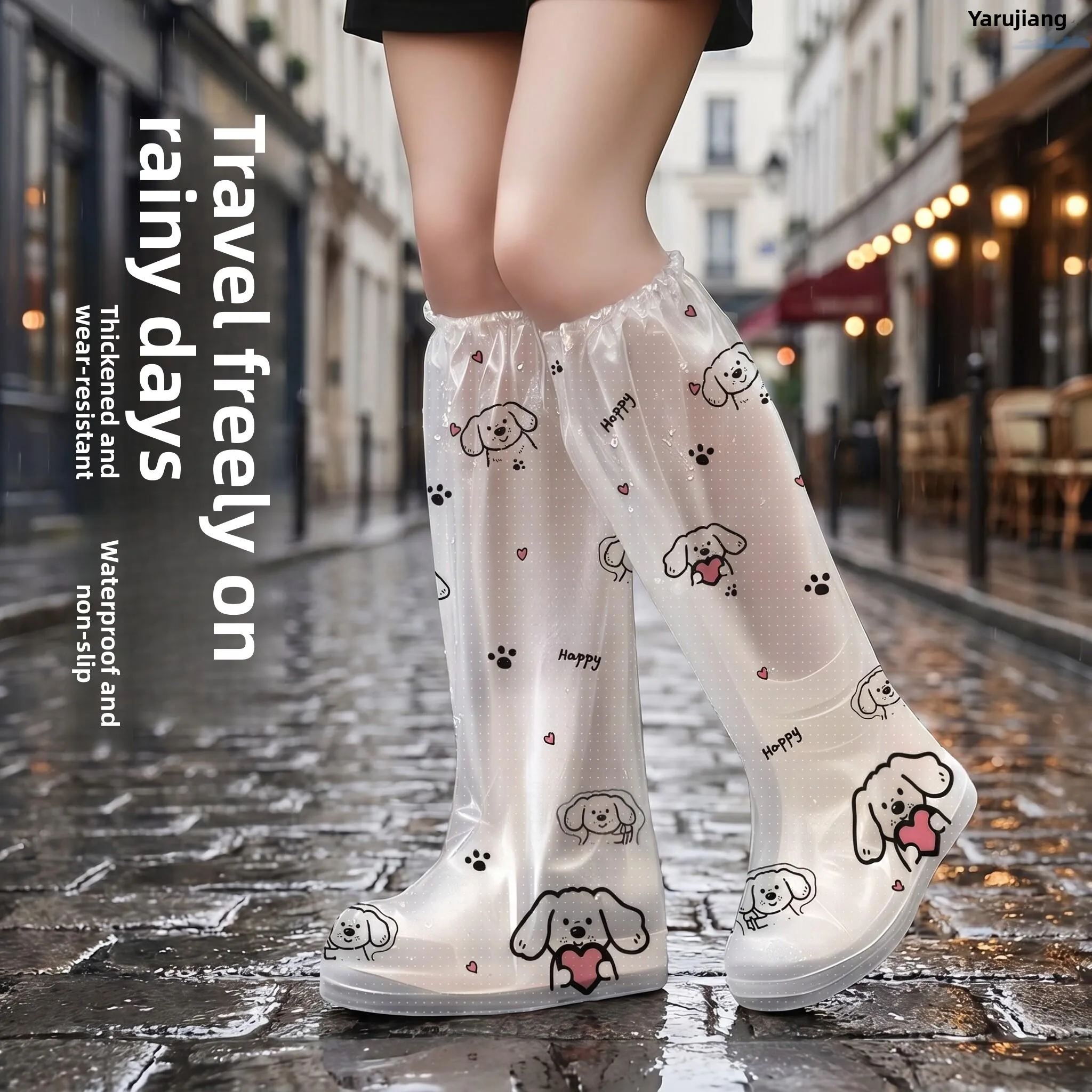 couvre-chaussures-impermeables-antiderapants-pour-adultes-motif-dessin-anime-mignon-epais-et-portables-pour-jours-de-pluie
