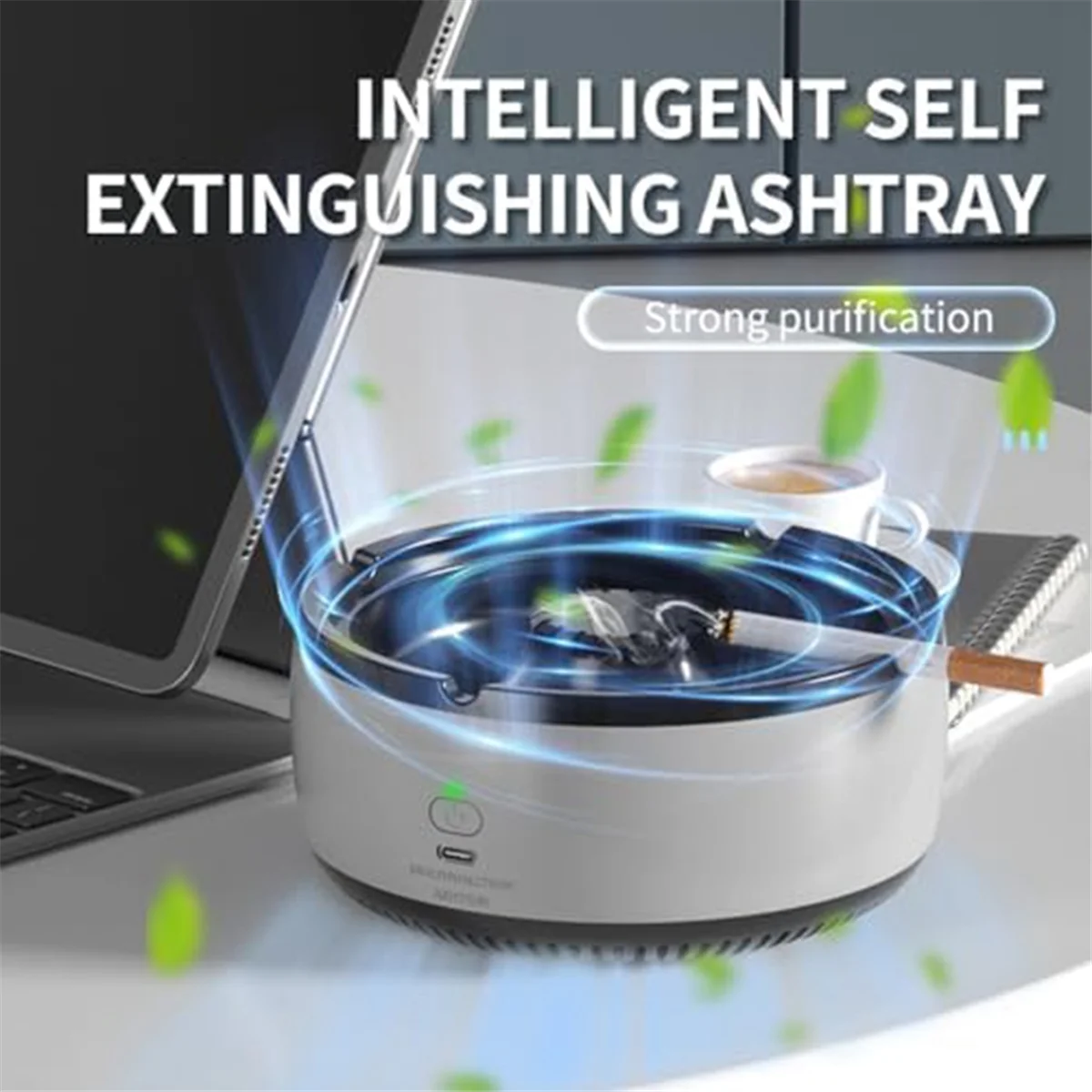 Качественная многофункциональная бездымная пепельница для использования в помещении и на открытом воздухе, очиститель воздуха, настольная USB перезаряжаемая электрическая пепельница, фильтр