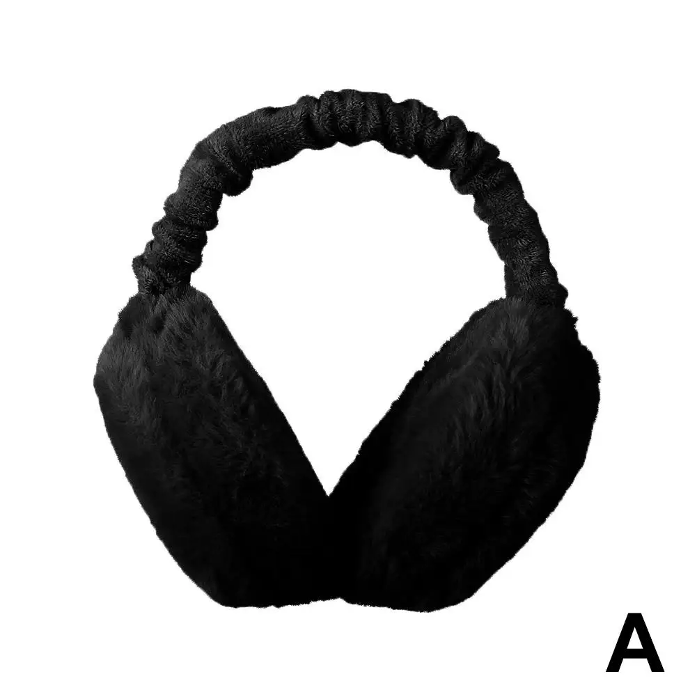 Macio de pelúcia orelha mais quente dobrável quente earmuffs cor sólida orelha quente inverno dobrável anti muffs earflap congelamento confortável v0y6