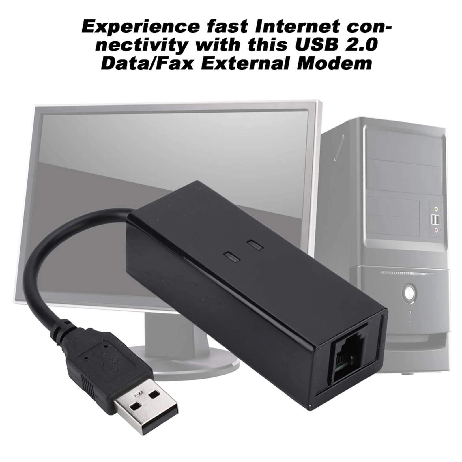 56K External Modem Fax Data Modem USB 2.0 56K Fax Modem USB 56K External  Up Voice Fax Data Modem Fit For Win7 Win8 Win10 XP