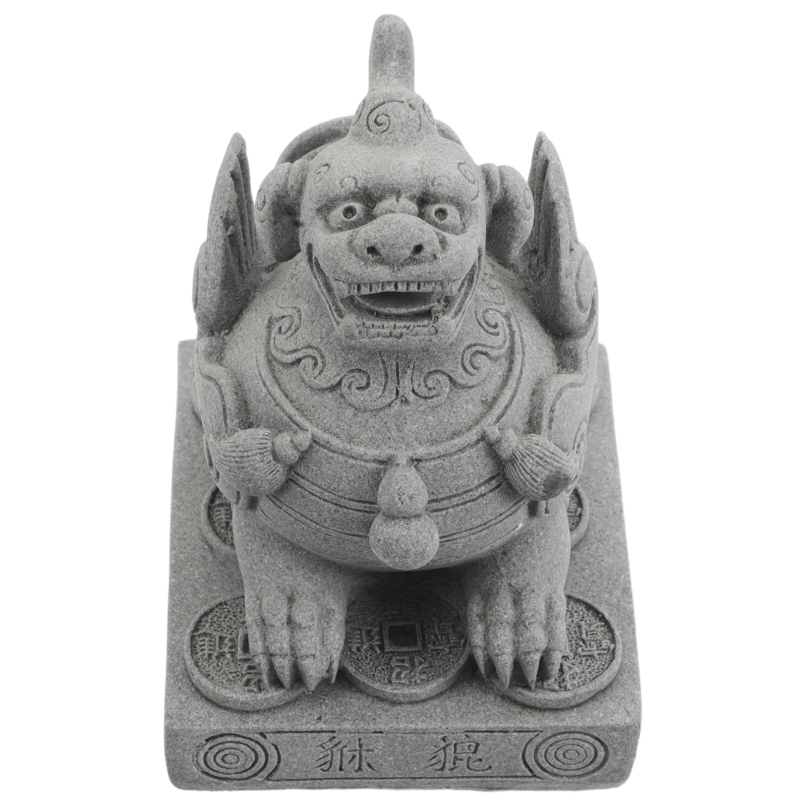 

Micro Landscape Ornament Light Grey Fairy Garden Animal Indoor Decoration Wealth Attracting Figurine Prosperity Statue