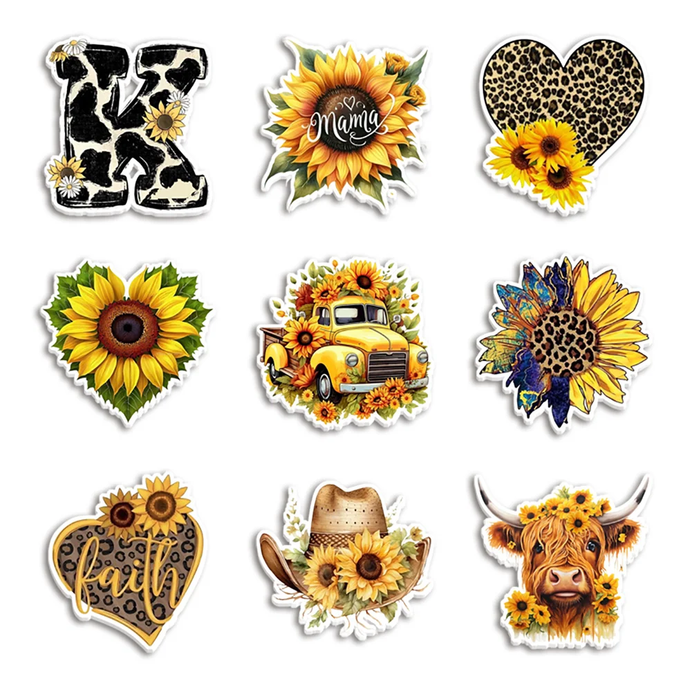 10pcs/lot Sunflower Resin Planar Transparent Glitter Acrylic Flatback for Bracelet Pendant Brooch Phone Case Decoration