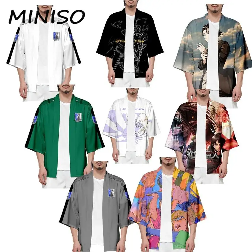 

Attack On Titan Tops Japanese Anime Cosplay Costume Eren Jaeger Haori Jean Kirstein Cardigan Loose Adult Comic Exhibition Tops