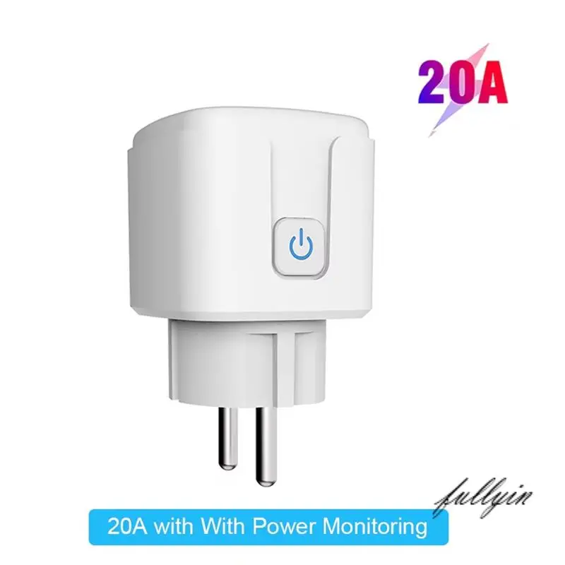 FULL-Ewelink Wifi Smart Socket With Power Monitoring Smart Plug Voice Control Work EU Plug