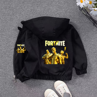 FORTNITED Children Hoodie Jacket Coats Baby Girls Boy Cartoon Long Sleeved Zipper Windbreaker Kids Waterproof Outerwear 2025