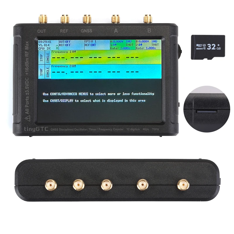 tinyGTC ZC407 Frequency counterdual Timer/Counter with built-in GPSDO