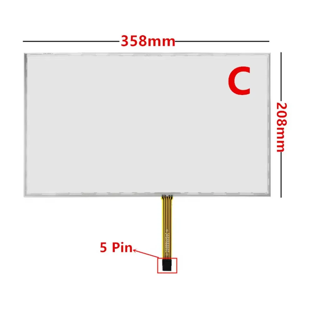 의료 산업 제어 장비용 터치 스크린 패널 유리, 15.6 인치 저항 디지타이저