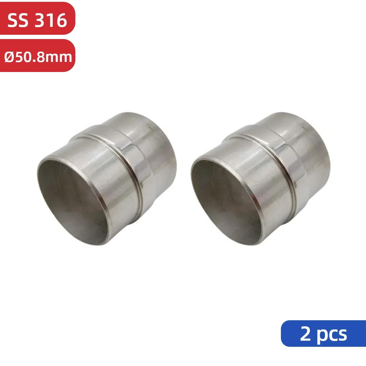 2 Pcs Stainless Steel Stair Railing Balcony Railing Joiner In-line 180 Degree Handrail Connector