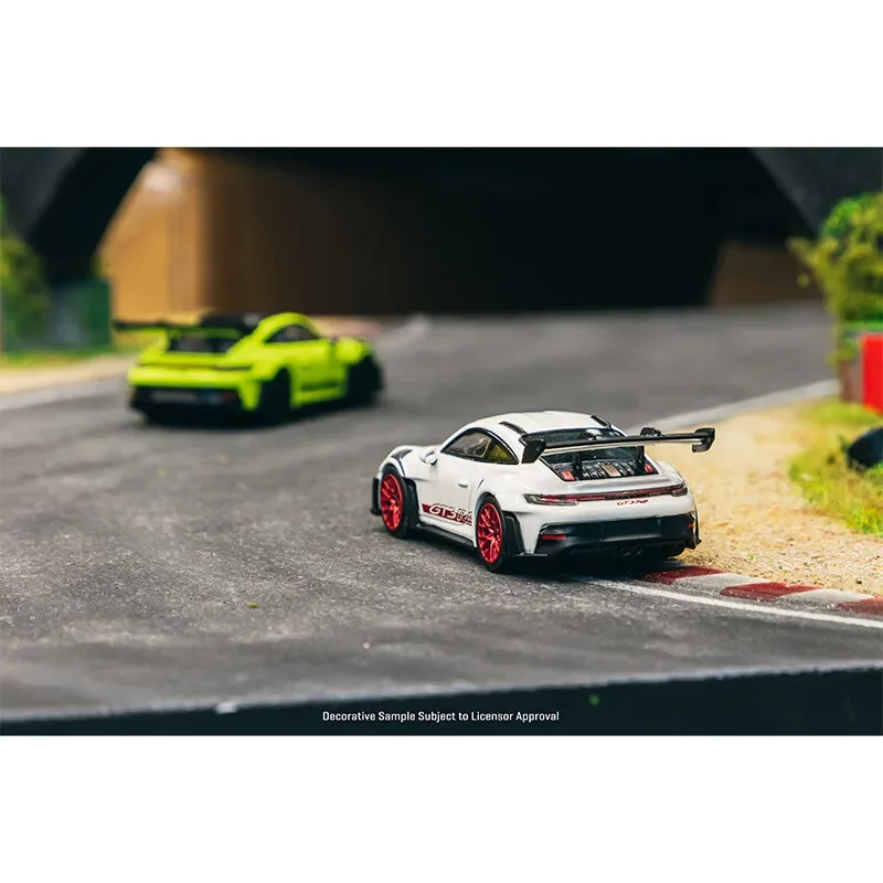 

911 992 GT3RS масштаб 1:64 белый/красный от TARMAC WORKS/MINICHAMPS64 коллекция автомобилей ограниченный выпуск хобби игрушки