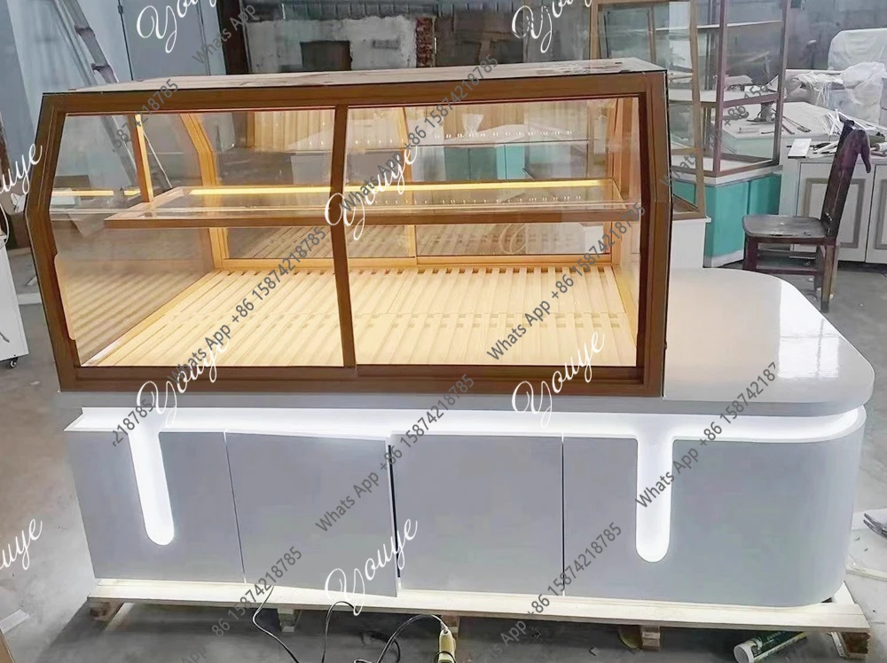 J Commercial Bread Cabinet Curved Nakajima Cake Cabinet Pastry Model Display Cabinet Japanese Baking Display Stand