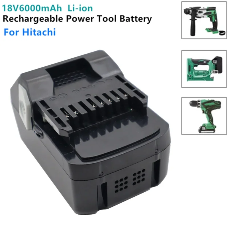 

18V 6.0Ah Li-ion Replacement Rechargeable Battery for HITACHI BSL1820 BSL1840 BSL1850 BSL Power Tools Batteries ElectricDrill