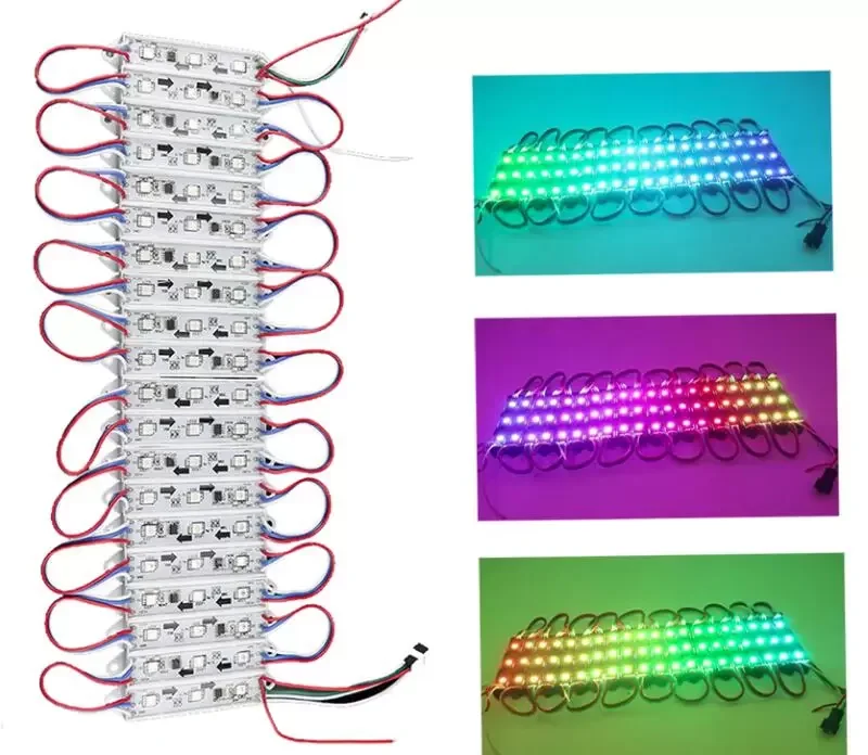 

WS2811 IC RGB LED module SMD 5050 back light for sign DC12V 3 led 0.72W UCS1903 IP65 waterproof