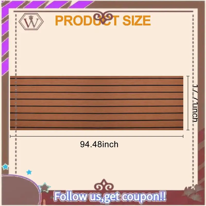 A57E-6MM ذاتية اللصق إيفا رغوة خشب الساج ورقة مركبة بحرية يخت الاصطناعية التزيين رغوة الكلمة حصيرة الأرضيات 240X45cm #6