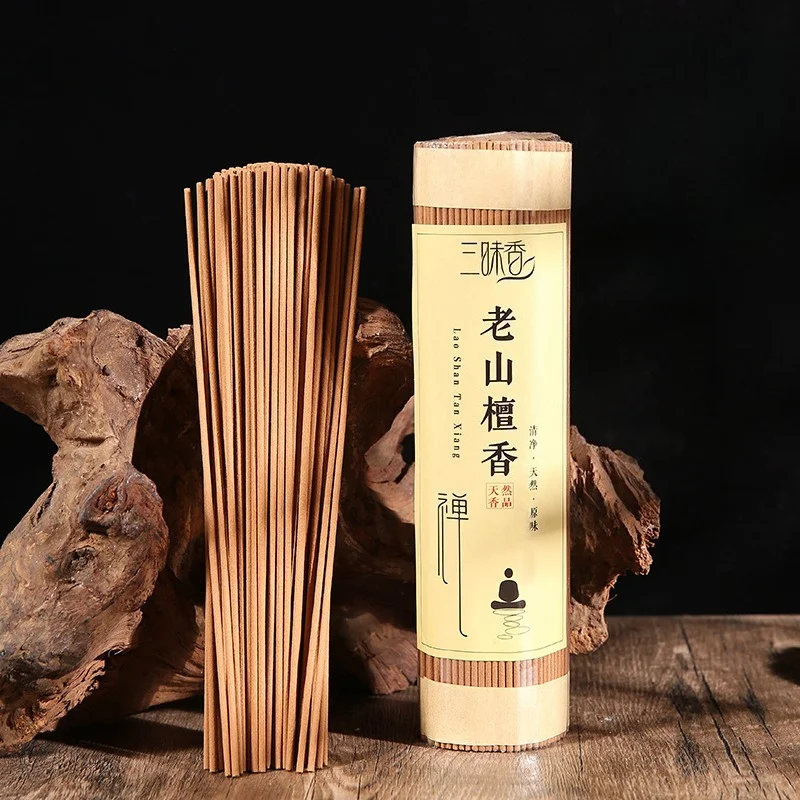 500g 21/28/32cm Old Mountain Sandalwood Incense Stick Household Offering Worship Buddha Inside Room Promotes Sleep Joss Stick