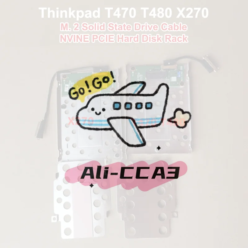 

NVME M.2 PCIe SSD до 2,5-дюймового жесткого диска, кронштейн-лоток с кабелем SATA HDD, замена для Lenovo ThinkPad T470 T480 X270