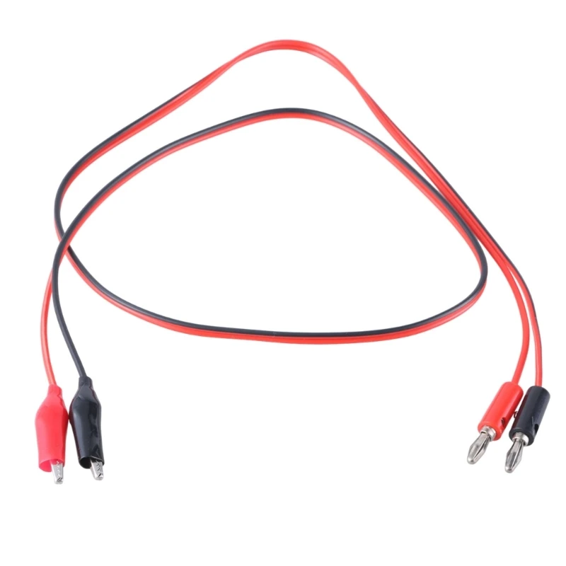 Pinzas cocodrilo, cables prueba eléctricos, pinzas prueba cocodrilo doble punta, 2 colores, envío directo
