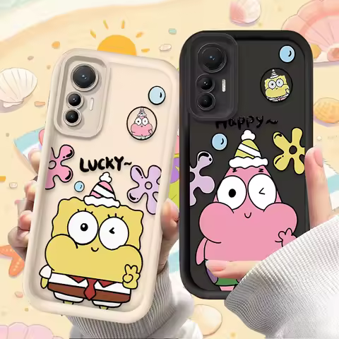 SpongeBob Dolls Case for Xiaomi Poco F7 F6 F5 F4 F3 M5s C65 C75 C71 X7 X6 X5 X4 GT X3 NFC M7 M6 Pro 4G 5G Shockproof Full Cover