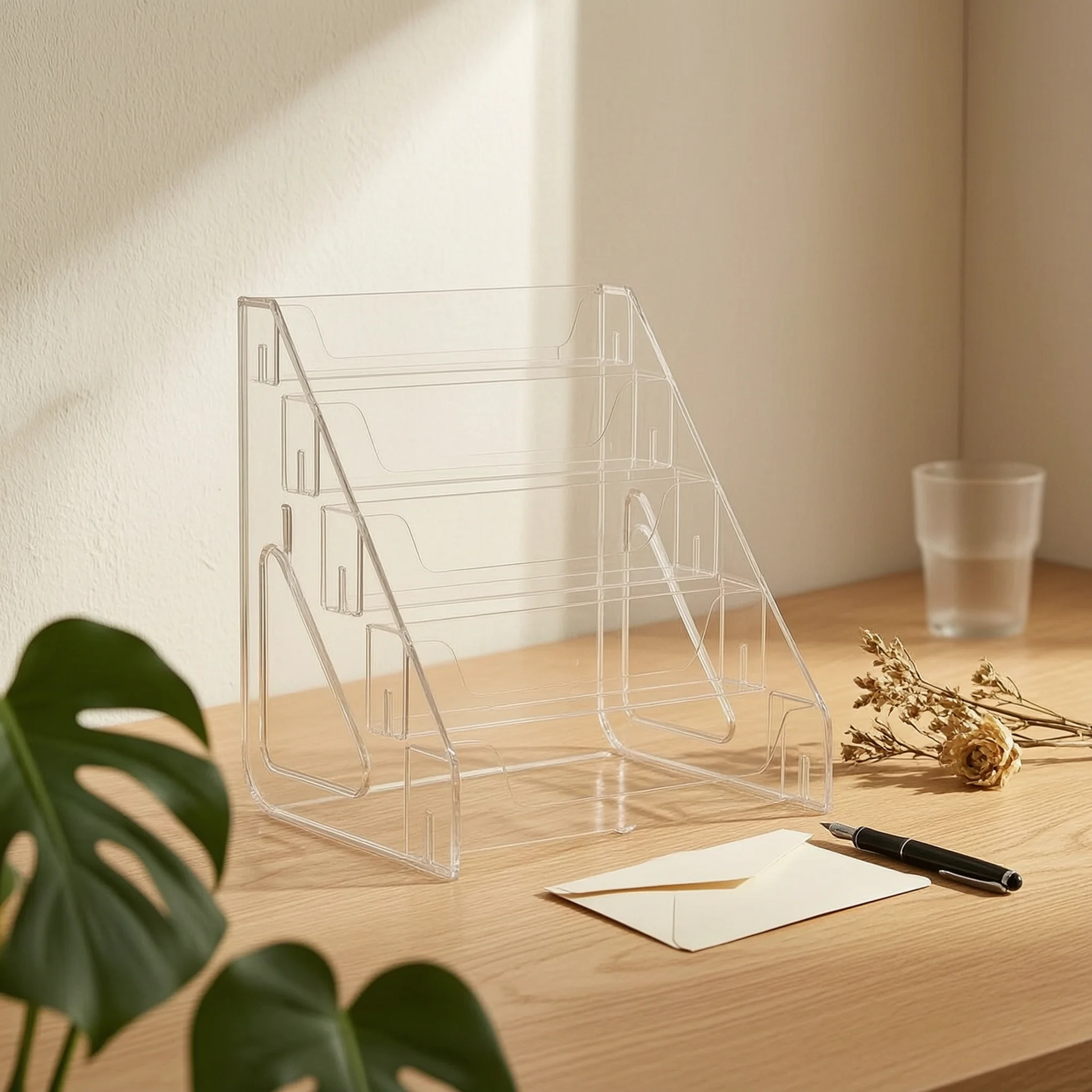 Stepped CD Display Shelf Tiered Design CD Storage Rack Album Storage Rack Space Saving DVD Display Holder Stable Base