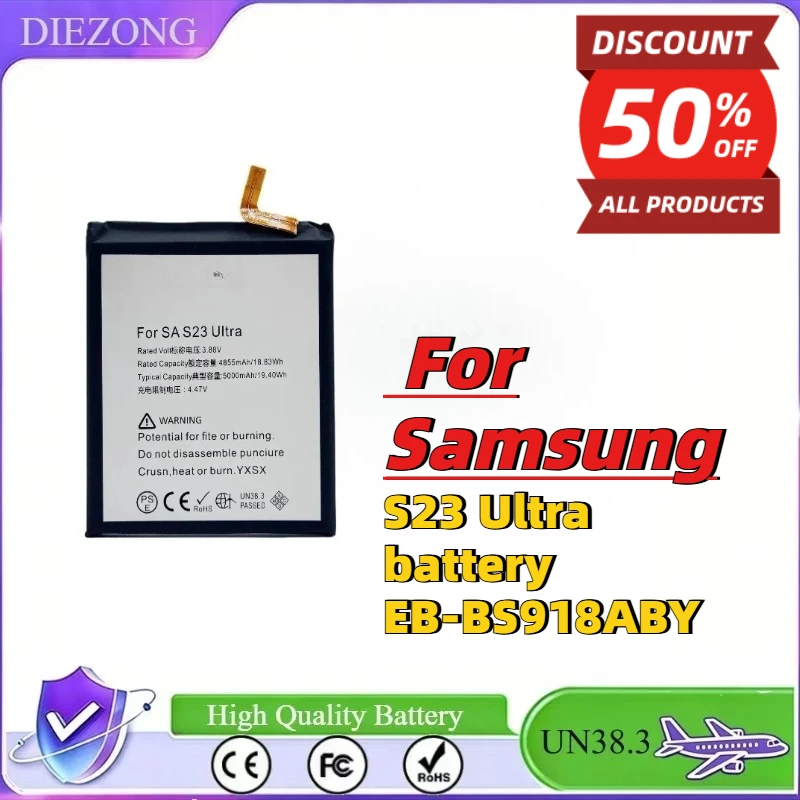 in stock For Samsung S23 Ultra battery EB-BS918ABY Premium pure cobalt battery replacement High Magnification