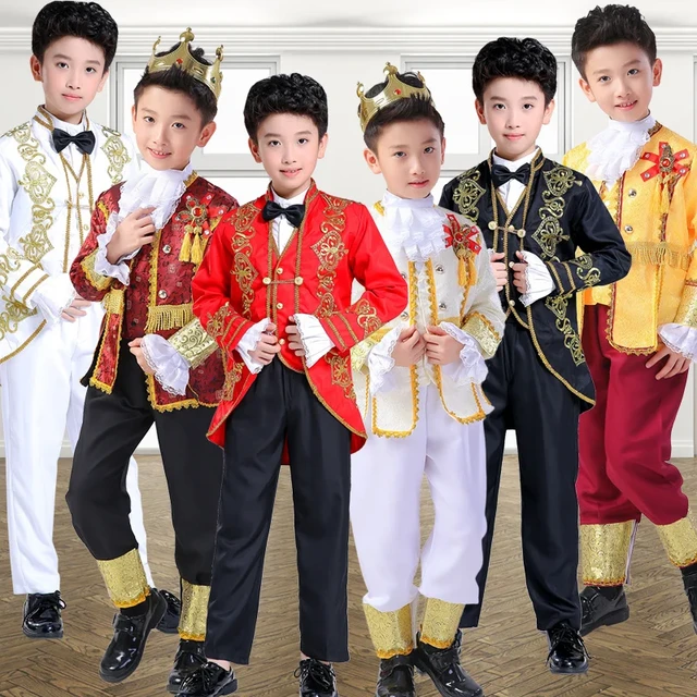 Re dei bambini principe ministro bel vestito da spettacolo fiabe di moda corte in stile europeo per ragazzi Drama teatrale vestito AliExpress