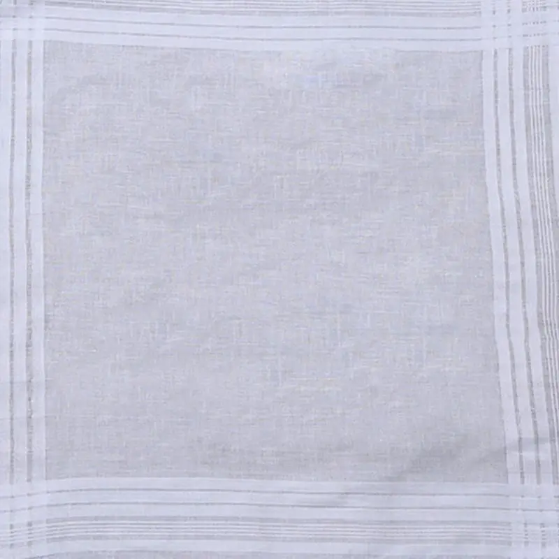12 szt. Bawełniane chusteczki do nosa czyste Hankies żakardowe paski poszetka kwadratowa DIY