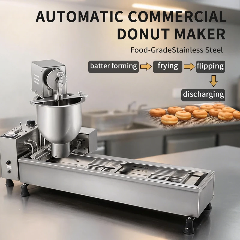 Automatic Puff Puff Making Machine For Nigeria Gas/Electric Mini Donut Fryer With Adjustable Sizes