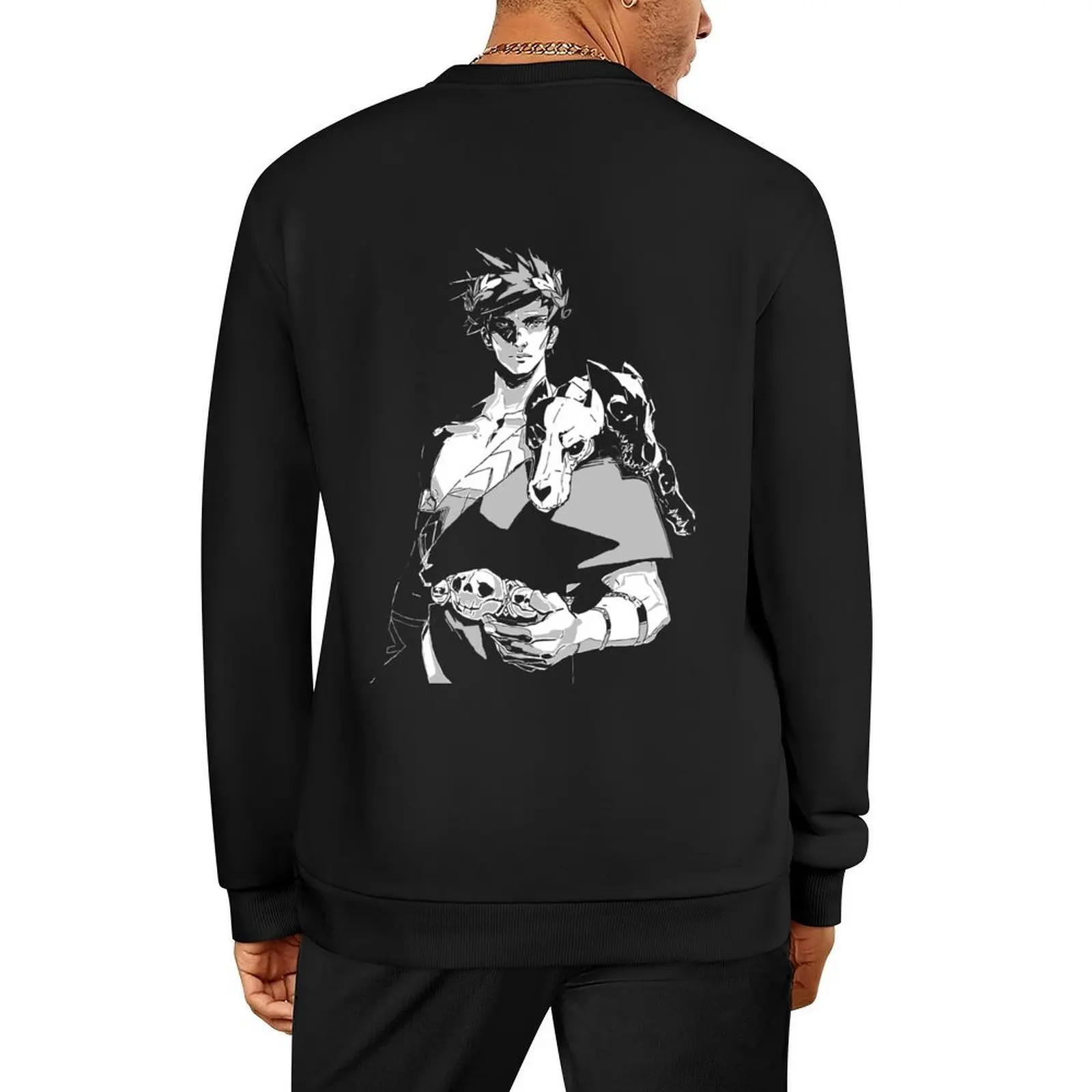 

Zagreus - Hades (B&W) Pullover men's coat korean autumn clothes aesthetic clothing autumn new products sweatshirts men