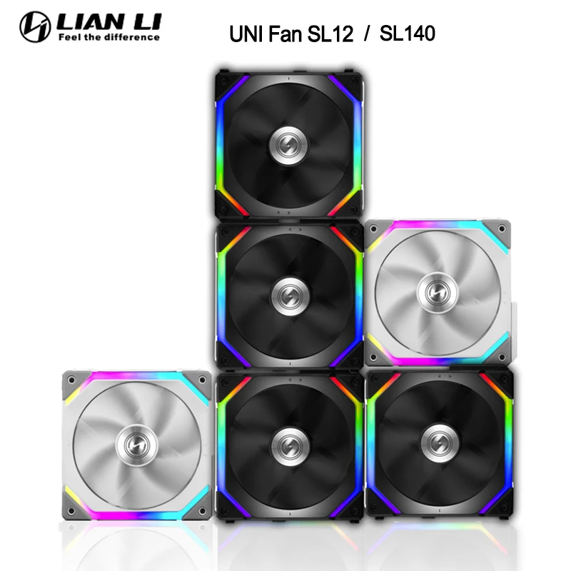 LIAN LI UNI FAN SL120  ARGB Cableless Modular Fan Kit,Case RGB Fan PWM Daisy Chain,Clutter-free Cooling,L-connect UNI Hub