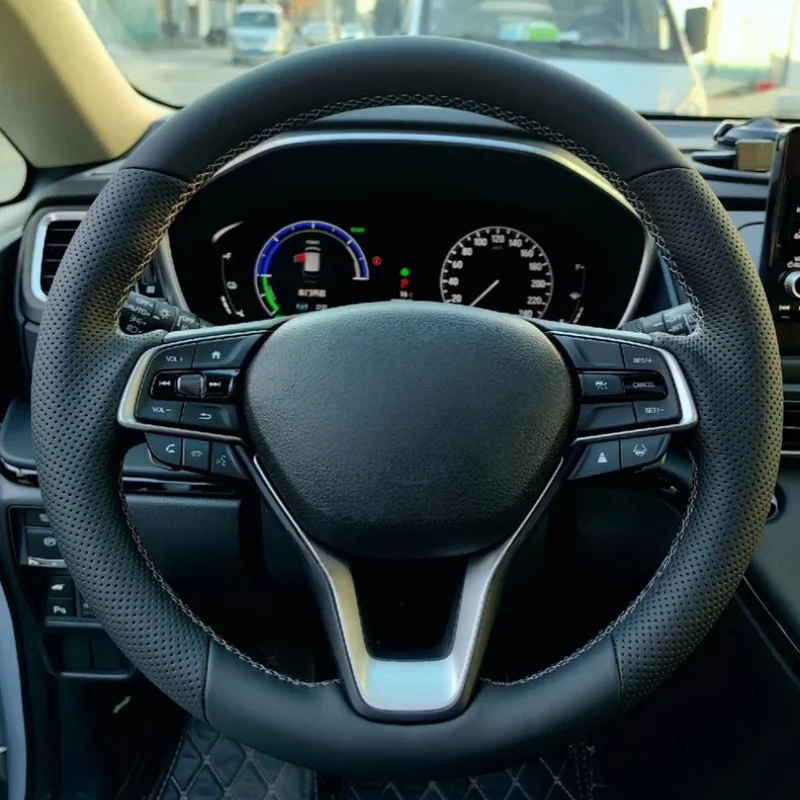 

Hand-Sewn Microfiber Leather Car Steering Wheel Cover Odyssey Civic Car Interior Accessories For Honda 10th Generation Accord